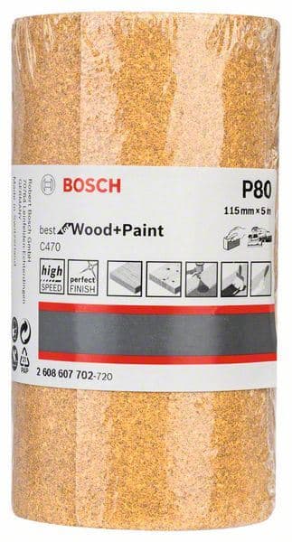 Rola brusnog papira papir C470 Bosch 2608607702, 115 mm, 5 m, 80 - slika 2