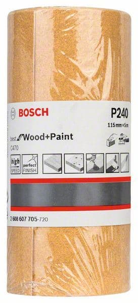 Rola brusnog papira papir C470 Bosch 2608607705, 115 mm, 5 m, 240 - slika 2