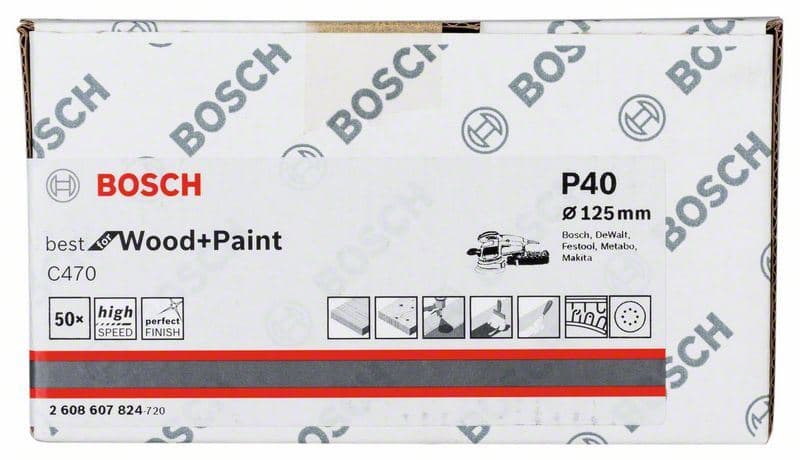 Brusni list C470, paket od 50 komada Bosch 2608607824, 125 mm, 40 - slika 2