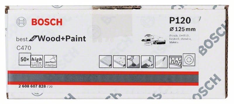 Brusni list C470, paket od 50 komada Bosch 2608607828, 125 mm, 120 - slika 2