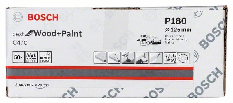 Brusni list C470, paket od 50 komada Bosch 2608607829, 125 mm, 180 - slika 2