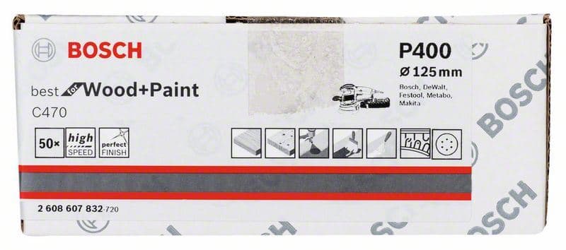 Brusni list C470, paket od 50 komada Bosch 2608607832, 125 mm, 400 - slika 2