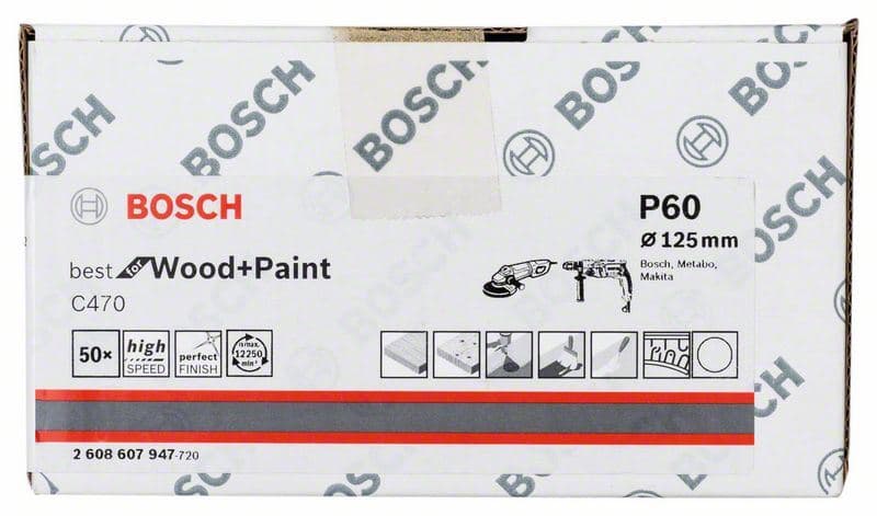 Brusni list papir C470, pakovanje od 50 komada Bosch 2608607947, 125 mm, 60 - slika 2