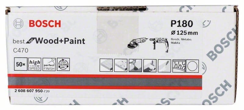Brusni list papir C470, pakovanje od 50 komada Bosch 2608607950, 125 mm, 180 - slika 2