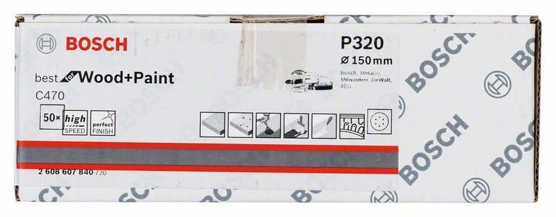 Brusni list C470, paket od 50 komada Bosch 2608607840, 150 mm, 320 - slika 2