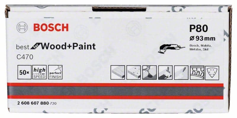 Brusni list C470, paket od 50 komada Bosch 2608607880, 93 mm, 80 - slika 2