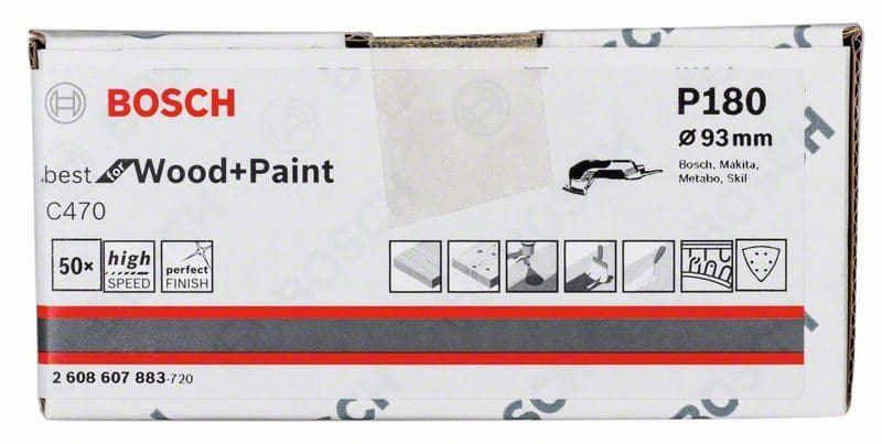 Brusni list C470, paket od 50 komada Bosch 2608607883, 93 mm, 180 - slika 2