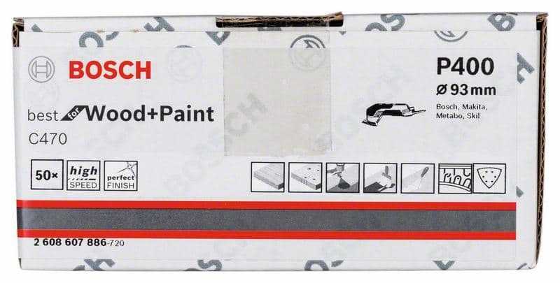 Brusni list C470, paket od 50 komada Bosch 2608607886, 93 mm, 400 - slika 2