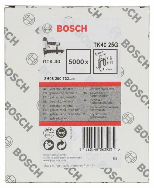 Spajalica TK40 25G Bosch 2608200702, 1,2 mm, 25 mm, pocinkovana - slika 2