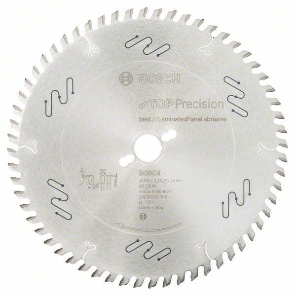 List kružne testere Top Precision Best for Laminated Panel Abrasive 303 x 30 x 3,2 mm, 60 Bosch 2608642106, 303 x 30 x 3,2 mm, 60 - slika 2