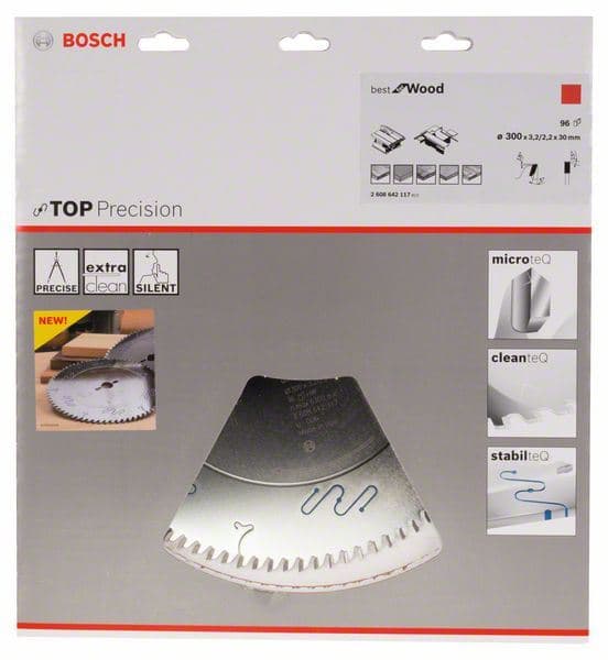 List kružne testere Top Precision Best for Wood Bosch 2608642117, 300 x 30 x 3,2 mm, 96