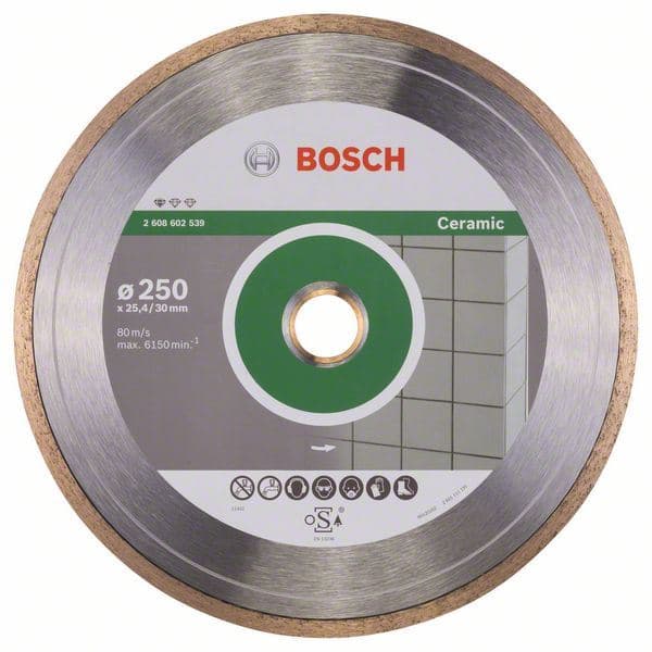 Dijamantska rezna ploča Standard for Ceramic Bosch 2608602539, 250 x 30+25,40 x 1,6 x 7 mm - slika 2