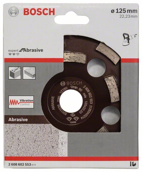 Dijamantska lončasta ploča Expert for Abrasive Bosch 2608602553, 125 x 22,23 x 4,5 mm