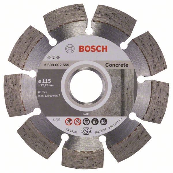 Dijamantska rezna ploča Expert for Concrete Bosch 2608602555, 115 x 22,23 x 2,2 x 12 mm - slika 2