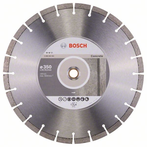 Dijamantska rezna ploča Expert for Concrete Bosch 2608602561, 350 x 20,00+25,40 x 3,2 x 12 mm - slika 2