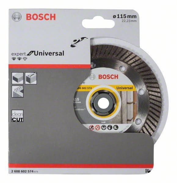 Dijamantska rezna ploča Expert for Universal Turbo Bosch 2608602574, 115 x 22,23 x 2 x 12 mm