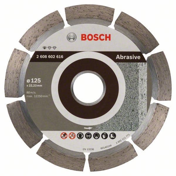 Dijamantska rezna ploča Standard for Abrasive Bosch 2608602616, 125 x 22,23 x 6 x 7 mm - slika 2