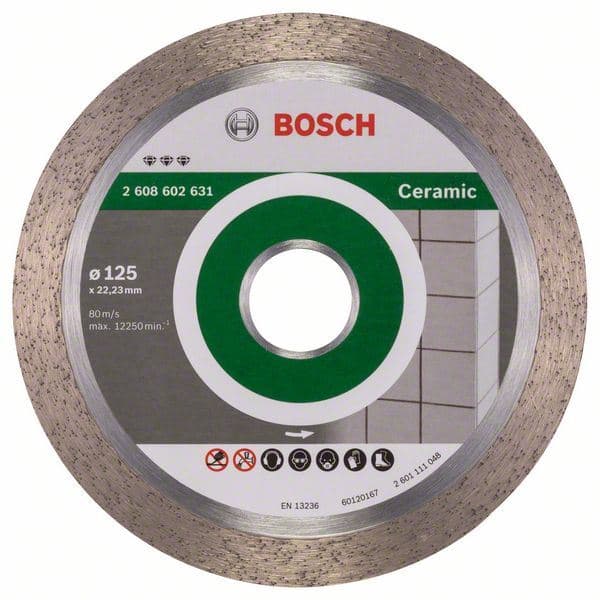 Dijamantska rezna ploča Best for Ceramic Bosch 2608602631, 125 x 22,23 x 1,8 x 10 mm - slika 2