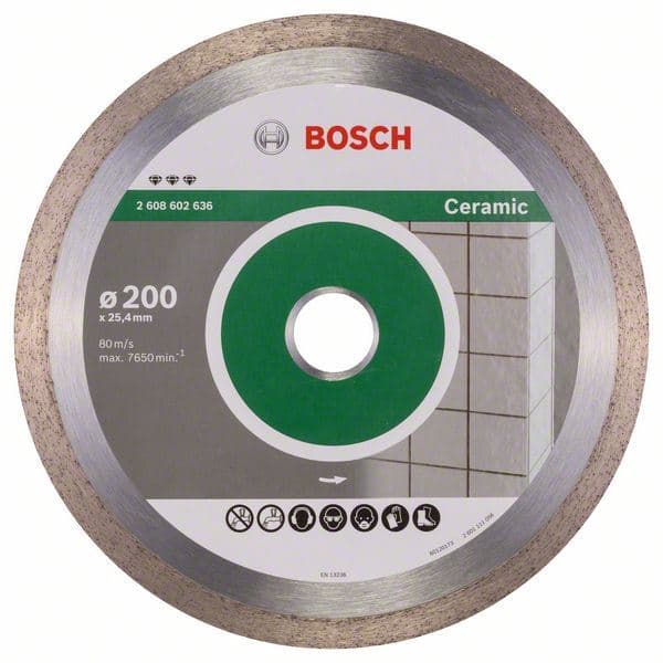 Dijamantska rezna ploča Best for Ceramic Bosch 2608602636, 200 x 25,40 x 2,2 x 10 mm - slika 2
