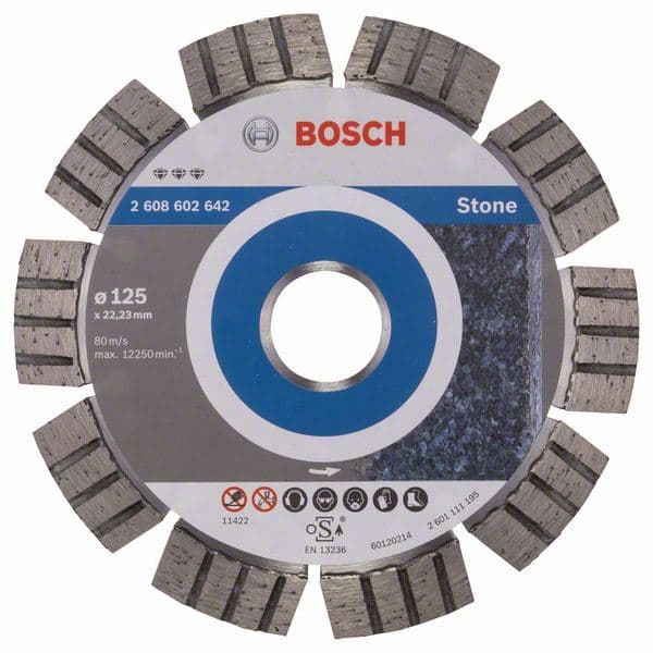 Dijamantska rezna ploča Best for Stone Bosch 2608602642, 125 x 22,23 x 2,2 x 12 mm - slika 2