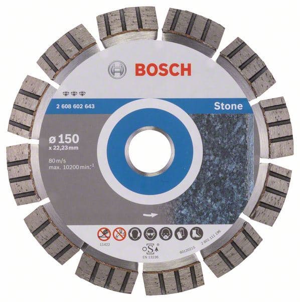 Dijamantska rezna ploča Best for Stone Bosch 2608602643, 150 x 22,23 x 2,4 x 12 mm - slika 2