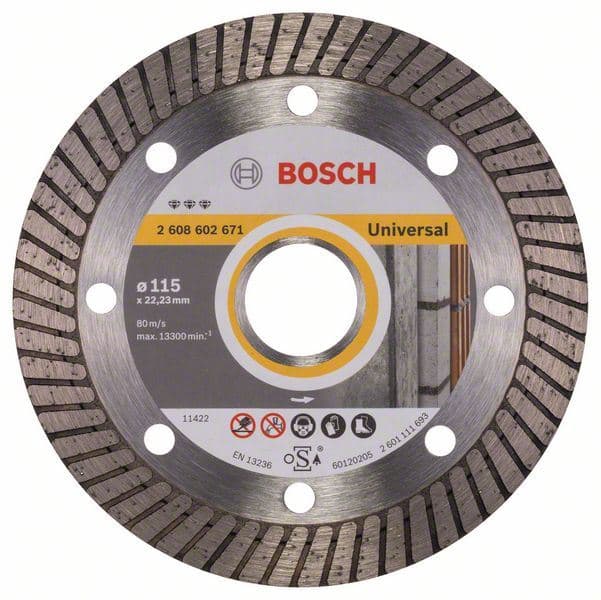 Dijamantska rezna ploča Best for Universal Turbo Bosch 2608602671, 115 x 22,23 x 2,2 x 12 mm - slika 2