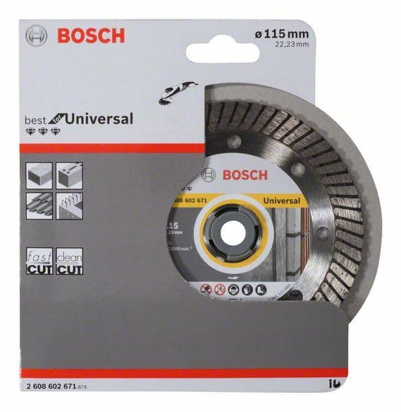 Dijamantska rezna ploča Best for Universal Turbo Bosch 2608602671, 115 x 22,23 x 2,2 x 12 mm