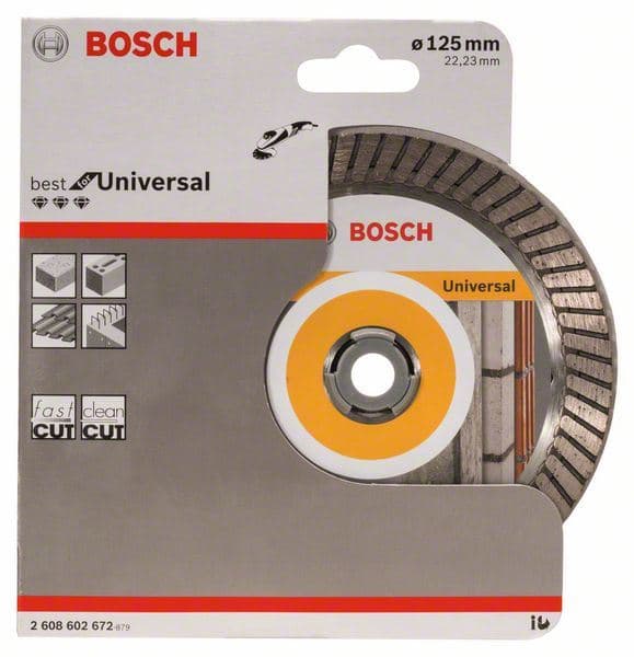 Dijamantska rezna ploča Best for Universal Turbo Bosch 2608602672, 125 x 22,23 x 2,2 x 12 mm