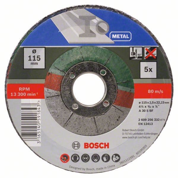 5-delni set reznih ploča ispupčenih za metal Bosch 2609256332 - slika 2