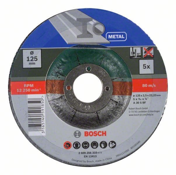 5-delni set reznih ploča ispupčenih za metal Bosch 2609256333 - slika 2