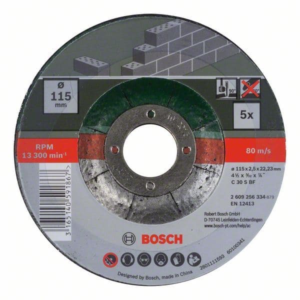 Bosch 2609256334, 5-delni set reznih ploča ispupčenih za kamen - slika 2