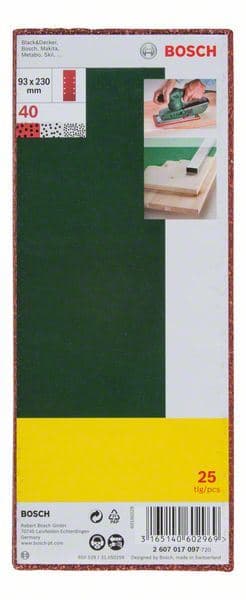 25-delni set brusnih listova za vibracionu brusilicu, 8 rupa, granulacija 40 Bosch 2607017097 - slika 2