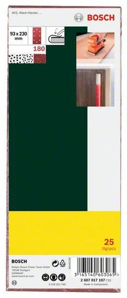 25-delni set brusnih listova za vibracionu brusilicu, zatezanih, granulacija 180 Bosch 2607017107 - slika 2