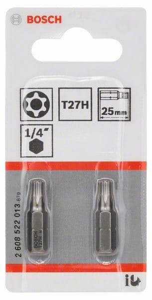T27H Security-Torx® bit odvrtača ekstra tvrdi Bosch 2608522013, T27H, 25 mm - slika 2