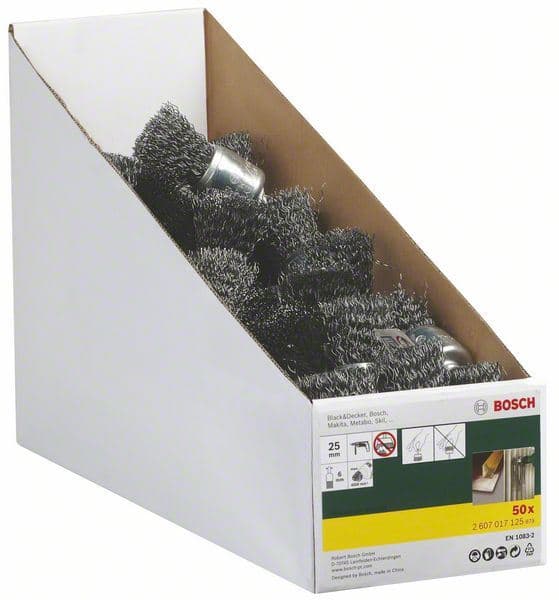 Četka u obliku kičice za bušilice – talasasta žica, Ø 25 mm Bosch 2607017125 - slika 2