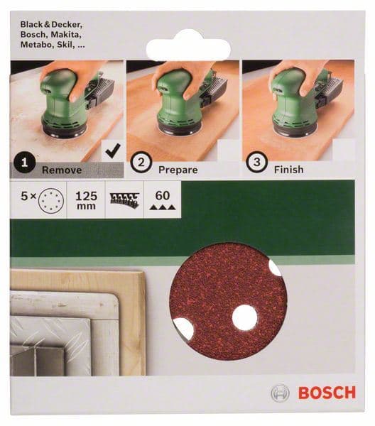 5-delni set brusnih listova za ekscentar brusilice Bosch 2609256A23 - slika 2