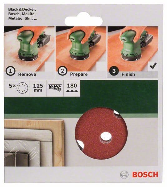5-delni set brusnih listova za ekscentar brusilice Bosch 2609256A26 - slika 2