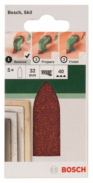 5-delni set brusnih listova za delta-brusilice, adapter Bosch 2609256A36 - slika 2