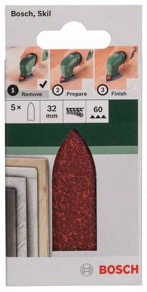 5-delni set brusnih listova za delta-brusilice, adapter Bosch 2609256A37 - slika 2