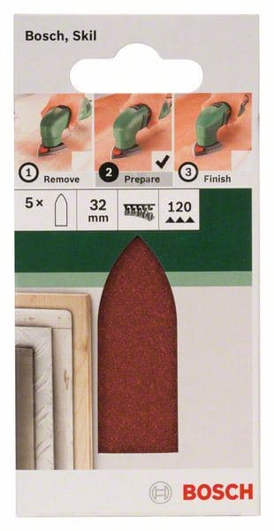 5-delni set brusnih listova za delta-brusilice, adapter Bosch 2609256A39 - slika 2
