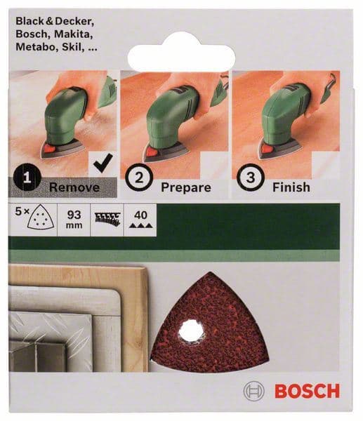 5-delni set brusnih listova za delta-brusilice Bosch 2609256A48 - slika 2