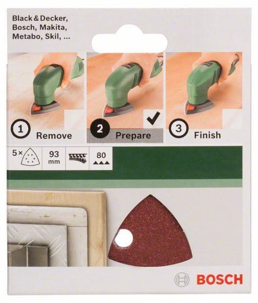 5-delni set brusnih listova za delta-brusilice Bosch 2609256A50 - slika 2