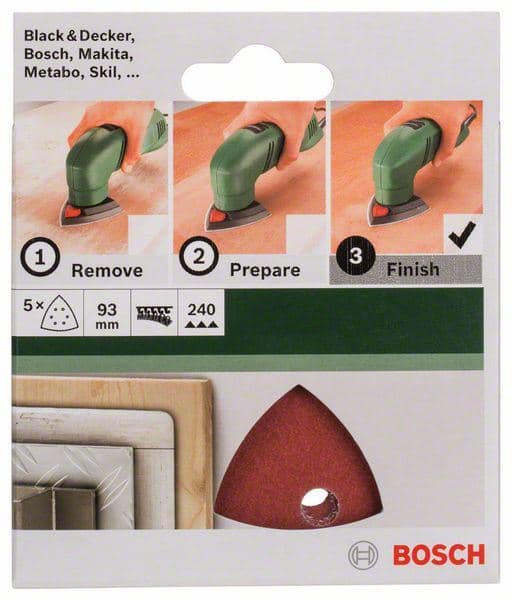 5-delni set brusnih listova za delta-brusilice Bosch 2609256A53 - slika 2