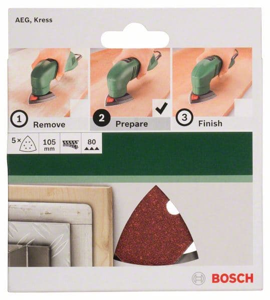 5-delni set brusnih listova za delta-brusilice Bosch 2609256A57 - slika 2