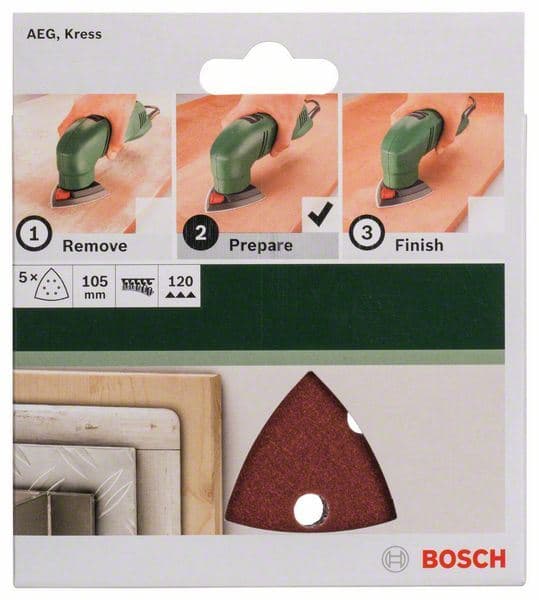 5-delni set brusnih listova za delta-brusilice Bosch 2609256A58 - slika 2