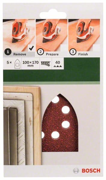 5-delni set brusnih listova za multi-brusilice Bosch 2609256A73 - slika 2