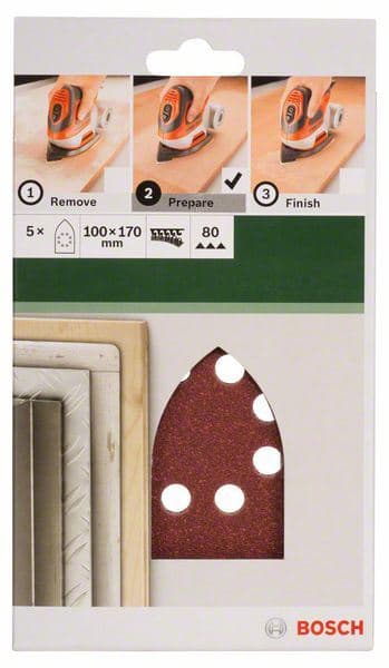 5-delni set brusnih listova za multi-brusilice Bosch 2609256A75 - slika 2