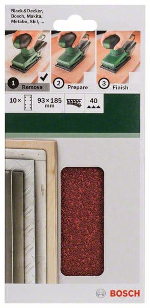 10-delni set brusnih listova za vibracione brusilice Bosch 2609256A80 - slika 2