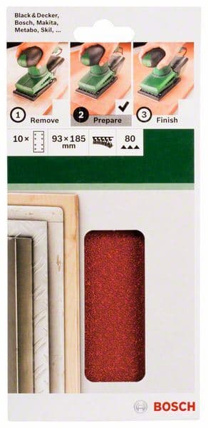 10-delni set brusnih listova za vibracione brusilice Bosch 2609256A82 - slika 2