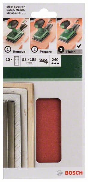 10-delni set brusnih listova za vibracione brusilice Bosch 2609256A85 - slika 2